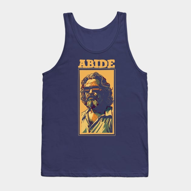 Abide - Vintage The Big Lebowski The Dude Street Art Design Tank Top by GIANTSTEPDESIGN